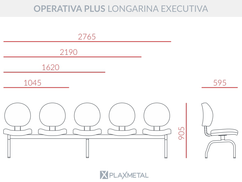 Dimensões Operativa Plus Longarina Operativa Plus Longarina Executiva