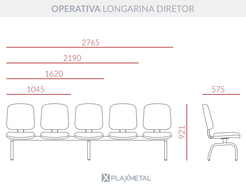 Dimensões Operativa Longarina Operativa Longarina Diretor