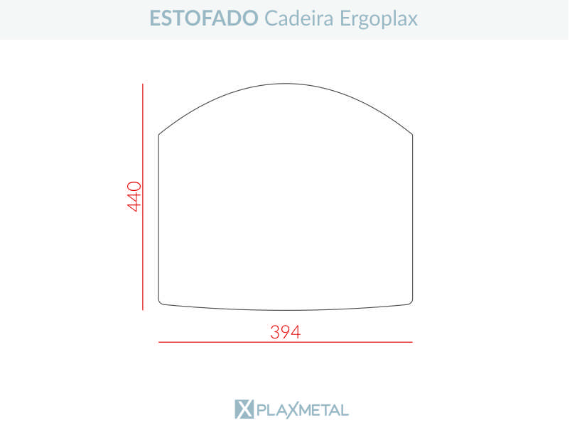 Dimensões Estofado para Assento Ergoplax Estofado para Assento Ergoplax